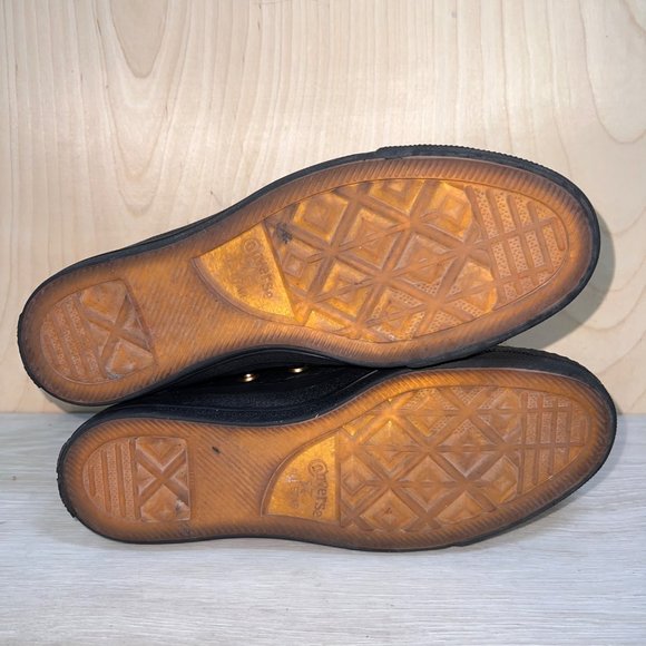 Converse Chuck Taylor CT All Star Alpha Hi Leather Black/Gold Women's 8.5 - Picture 7 of 10